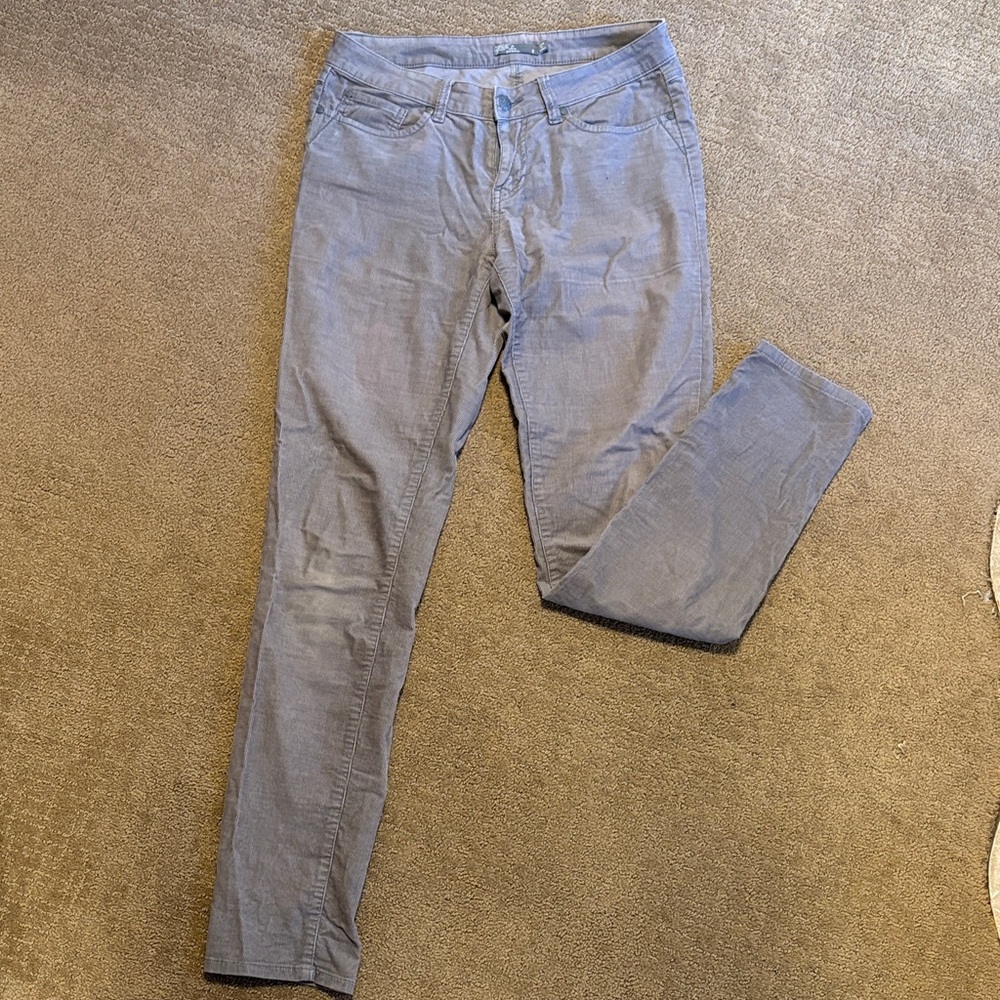Prana Gray Corduroy Pants, Size 8